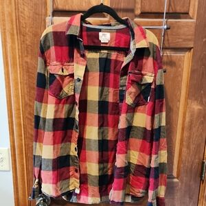Vans Red and Black Plaid Shirt